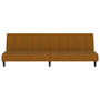 Voir la diapositive 5 : VIDAXL Canape-lit a 2 places marron velours