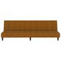 Voir la diapositive 5 : VIDAXL Canape-lit a 2 places marron velours