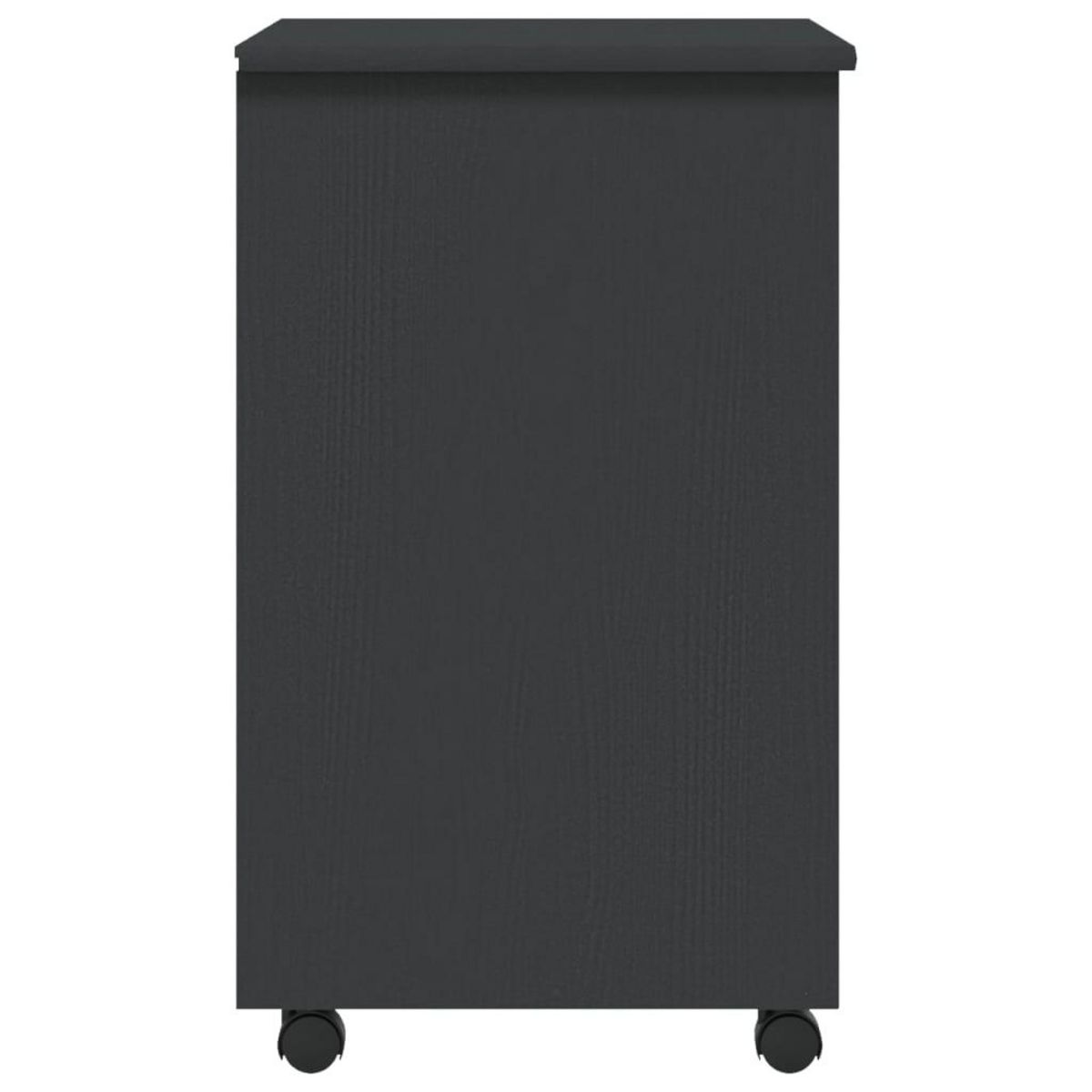 VIDAXL Armoire roulante avec tiroirs MOSS gris bois de pin solide