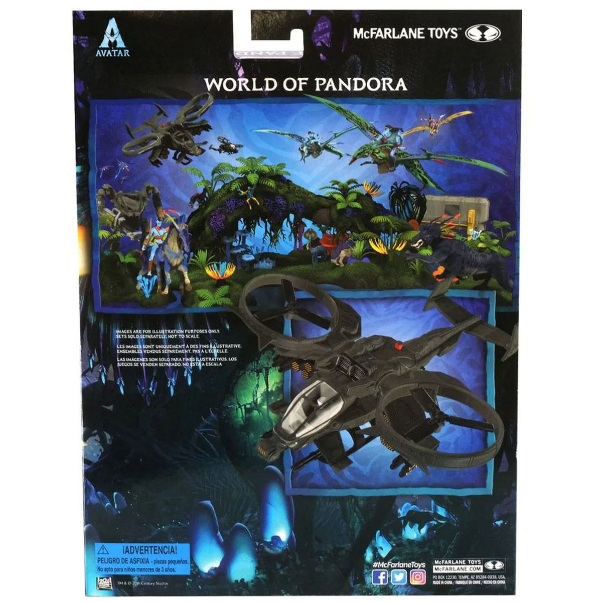 BANDAI Figurine Disney Avatar Coffret de luxe Pilote et Hélicoptère AT-99 Scorpion Gunship