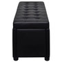 Voir la diapositive 5 : VIDAXL Pouf de rangement Cuir synthetique Noir