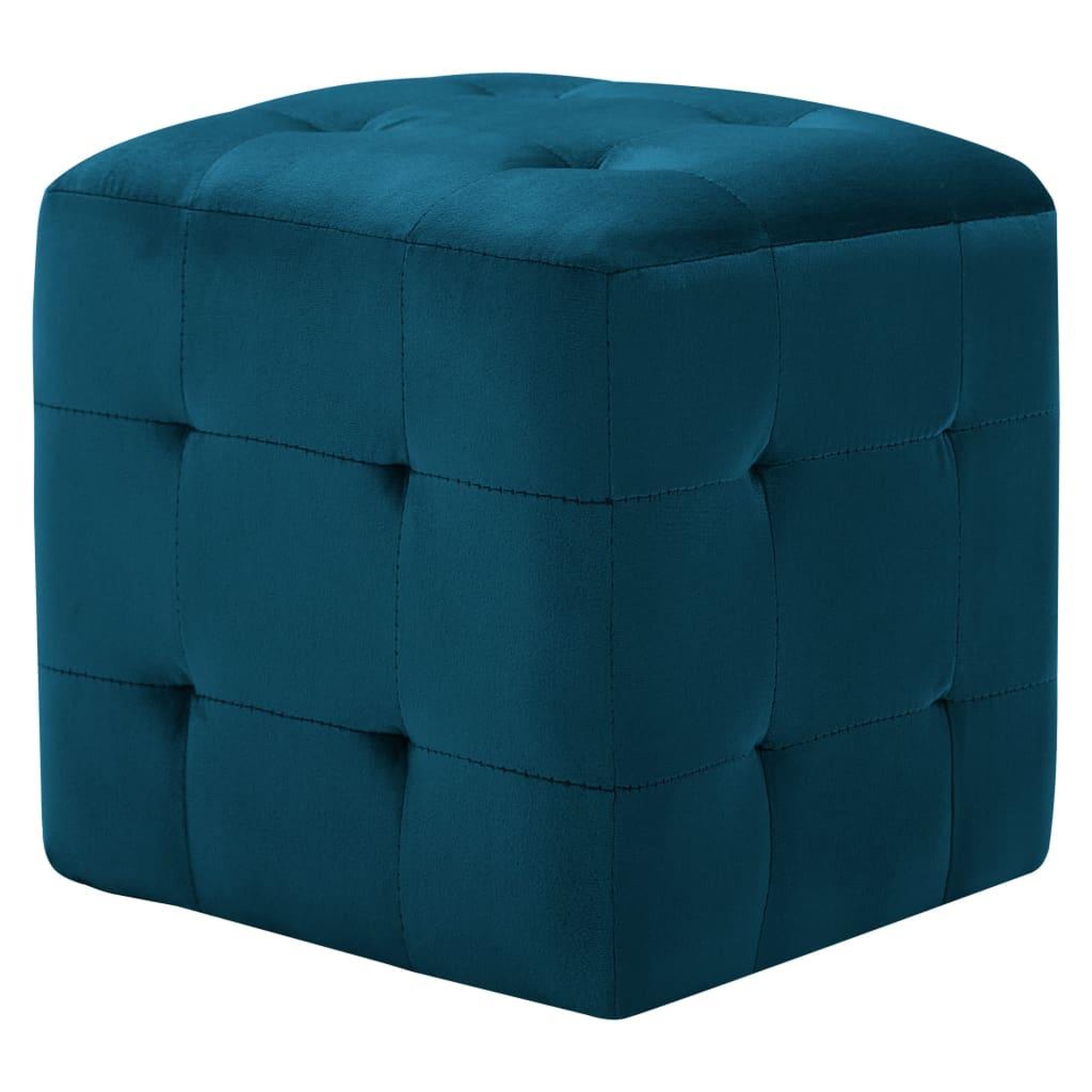 Voir la diapositive 2 : VIDAXL 2 pcs Tables de chevet Bleu 30x30x30 cm Tissu velours