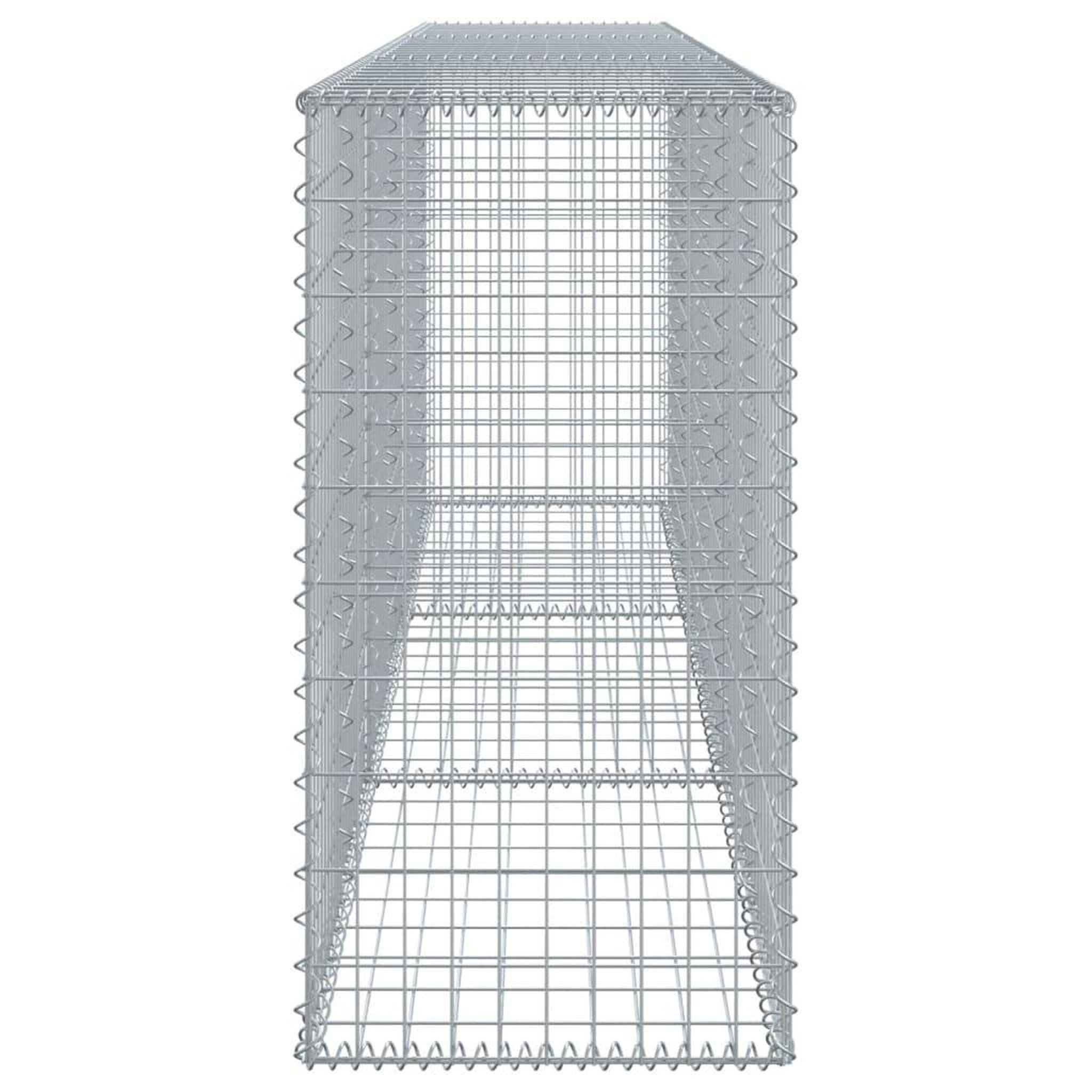 Voir la diapositive 4 : VIDAXL Panier gabion avec couvercle 300x50x100 cm fer galvanise
