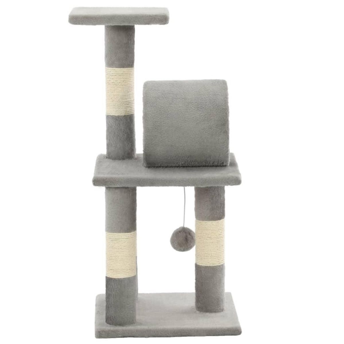 VIDAXL Arbre a chat avec griffoirs en sisal 65 cm Gris