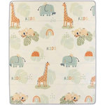 TINEO Maxi tapis d'éveil - TINEO - Réversible - 150 x 180 cm - Face animaux / Face circuit de voiture