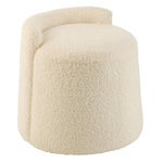 Paris Prix Pouf Design Bouclette  Teddy  40cm Beige