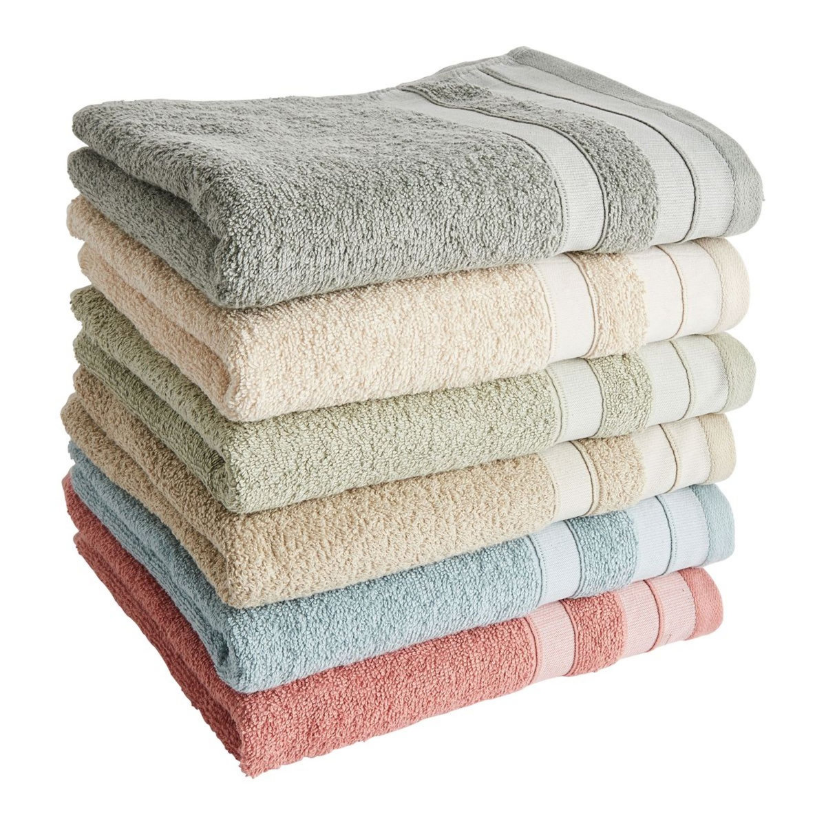 ACTUEL Serviette de toilette unie en polycoton recyclé 450 gsm