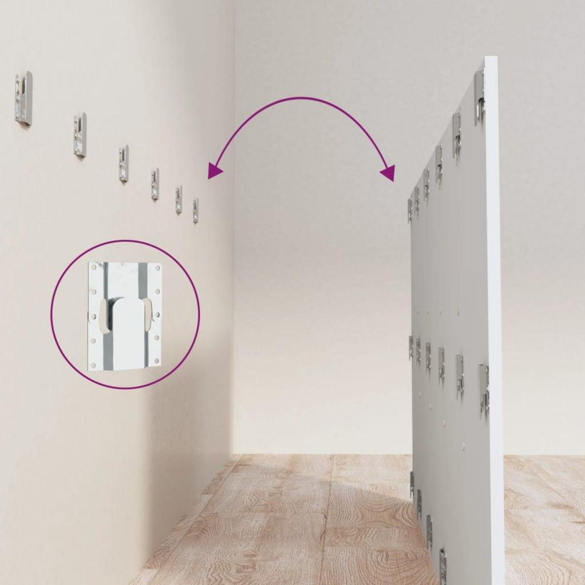 VIDAXL Tete de lit Blanc 200x1,5x80 cm Bois d'ingenierie