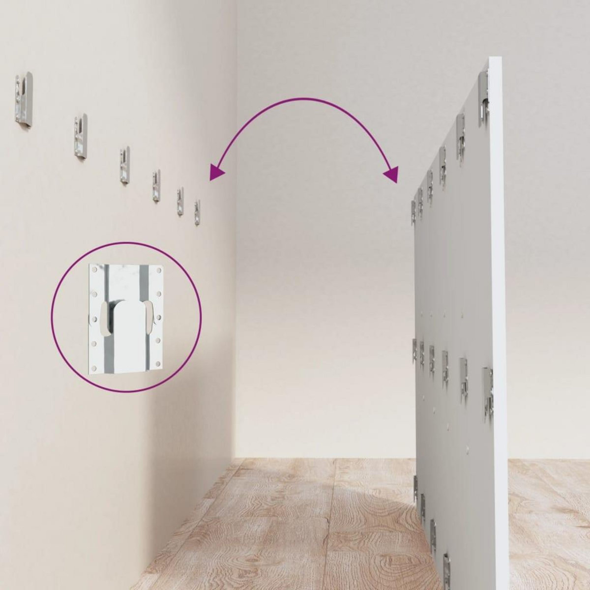 VIDAXL Tete de lit Blanc 200x1,5x80 cm Bois d'ingenierie