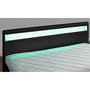 Voir la diapositive 6 : CONCEPT USINE Structure de lit LED avec rangements 160 x 200 cm noir ENFIELD