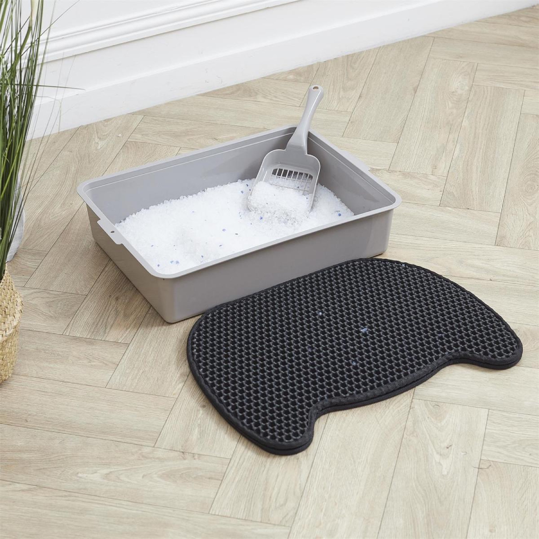 Voir la diapositive 4 : The concept Factory Tapis pour Litière  Chat  50cm Noir