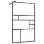 Voir la diapositive 2 : VIDAXL Paroi de douche a verre ESG transparent 100x195 cm Noir