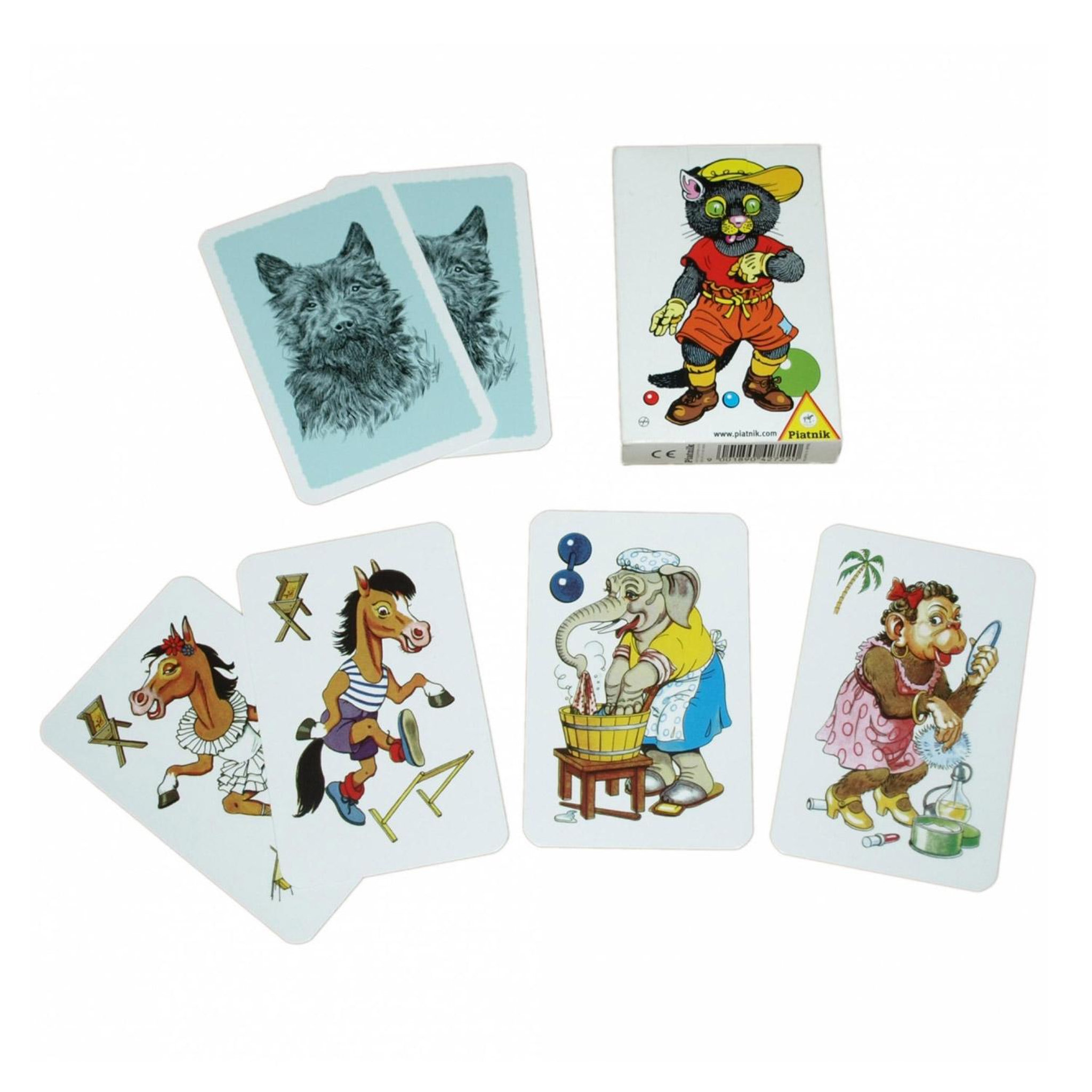 Voir la diapositive 2 : Piatnik Jeu de cartes - Mistigri Retro chat