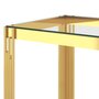 VIDAXL Table d'appoint Dore 120x40x78 cm Acier inoxydable et verre
