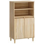 Voir la diapositive 2 : VIDAXL Buffet haut Chene sonoma 60x36x110 cm Bois d'ingenierie