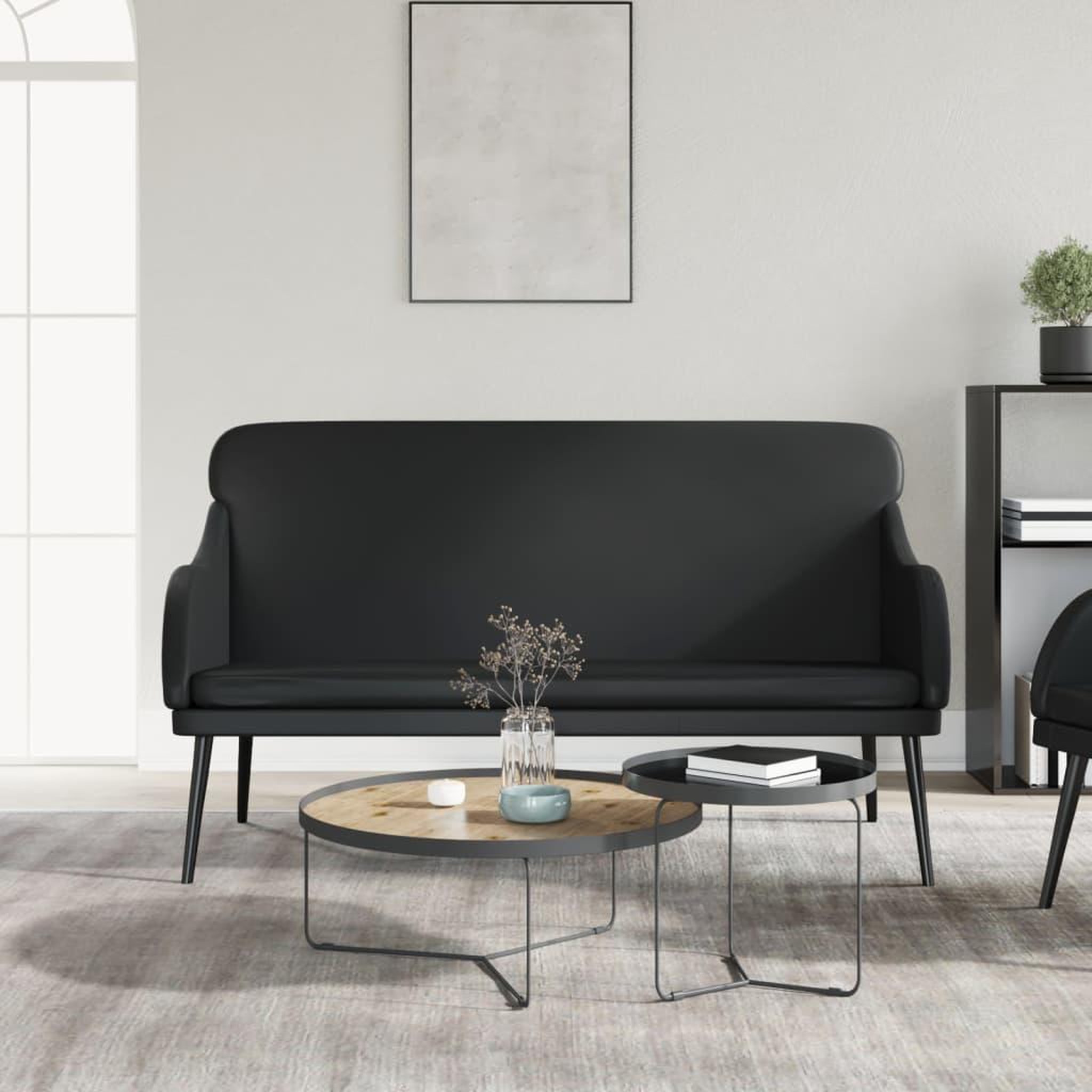 Voir la diapositive 1 : VIDAXL Banc Noir 110x76x80 cm Similicuir
