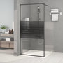 Voir la diapositive 1 : VIDAXL Paroi de douche Noir 100x195 cm Verre ESG transparent