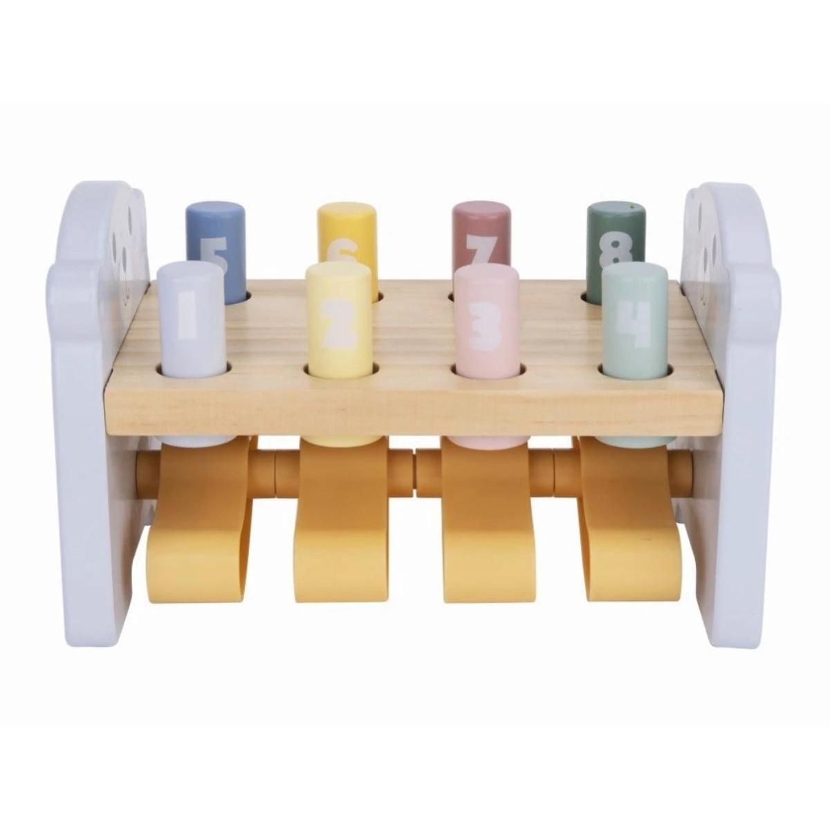 ELINELI Jeu Marteau ours en bois avec chiffres