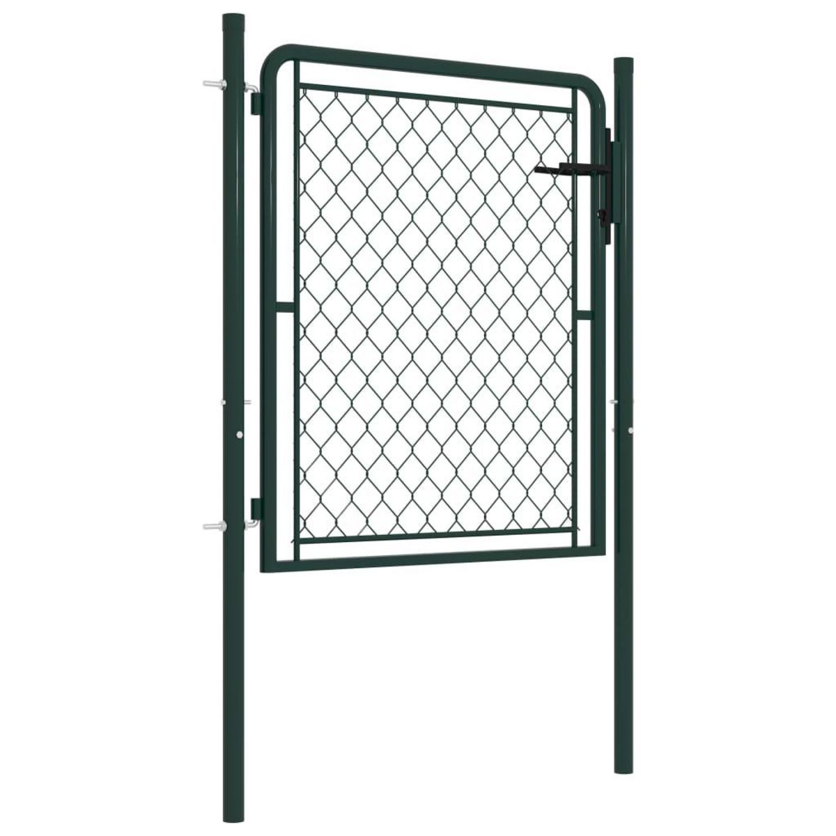 VIDAXL Portillon Acier 100 x 75 cm Vert