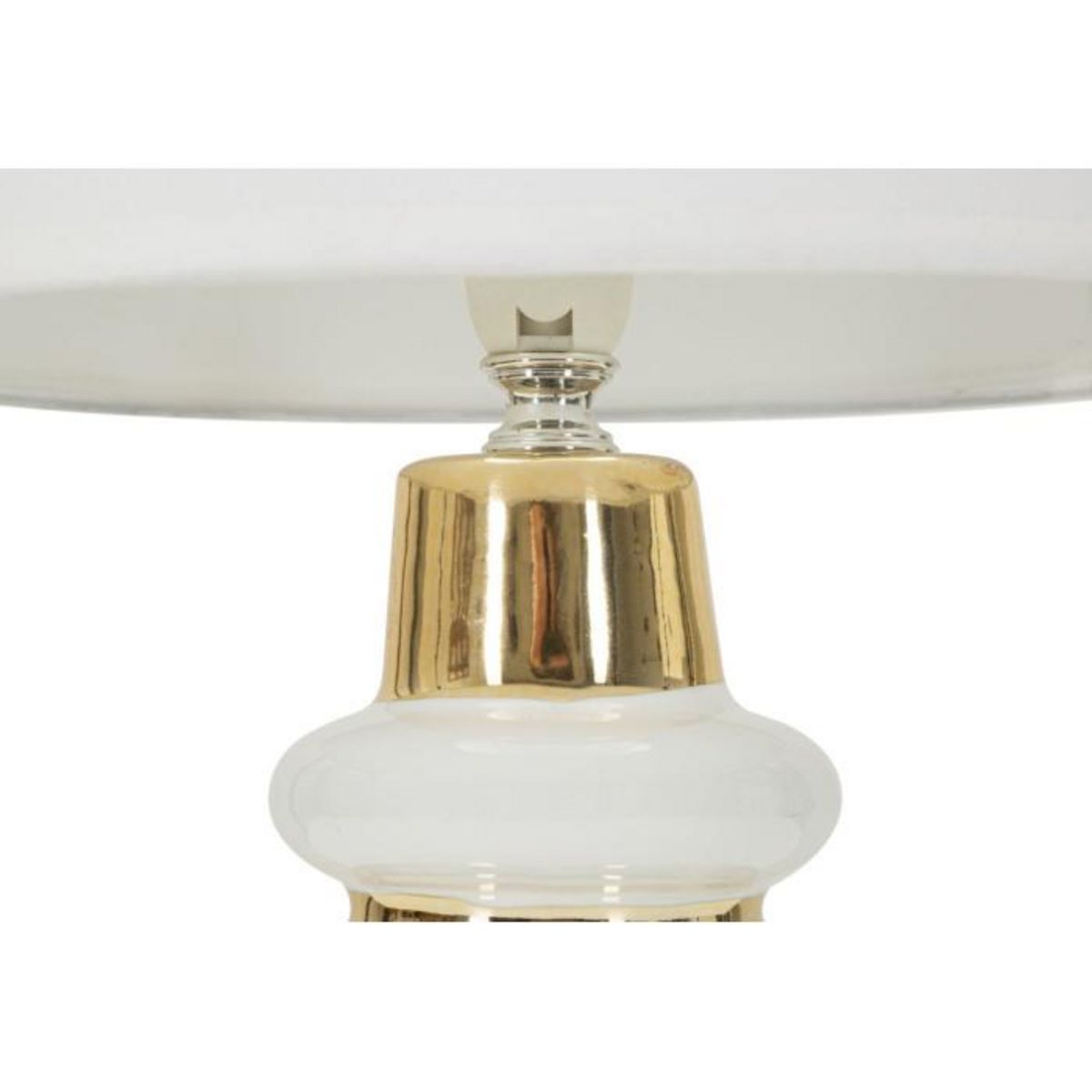 Paris Prix Lampe à Poser en Céramique  Liara  32cm Blanc & Or