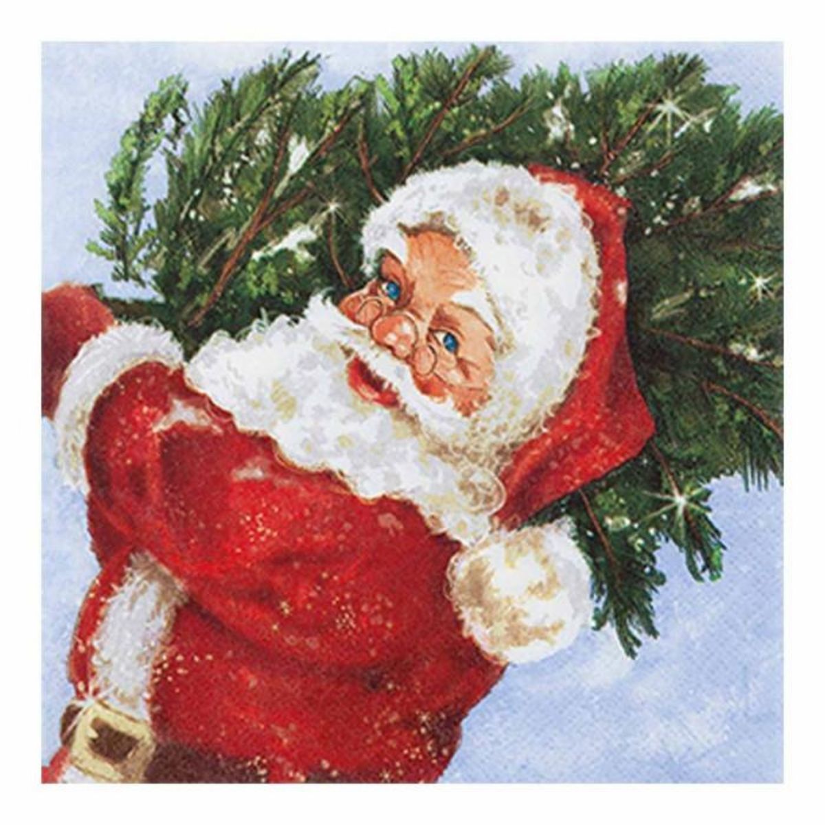 Paris Prix Lot de 20 Serviettes en Papier  Père Noël  33x33cm Rouge