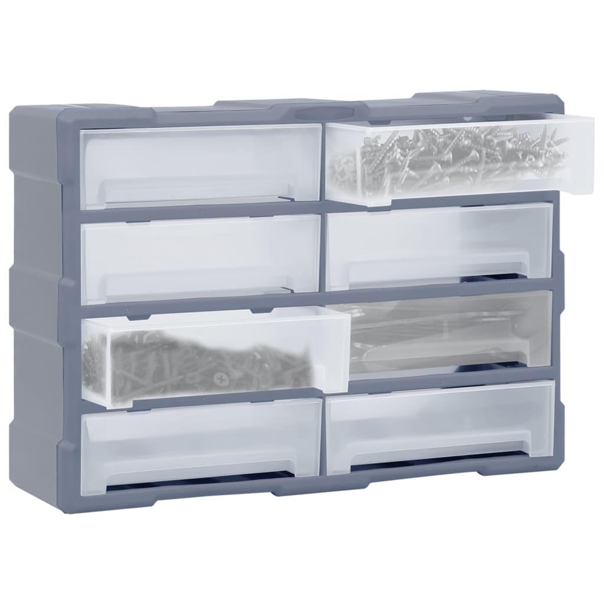 Voir la diapositive 2 : VIDAXL Organisateur multi-tiroirs avec 8 grands tiroirs 52x16x37 cm