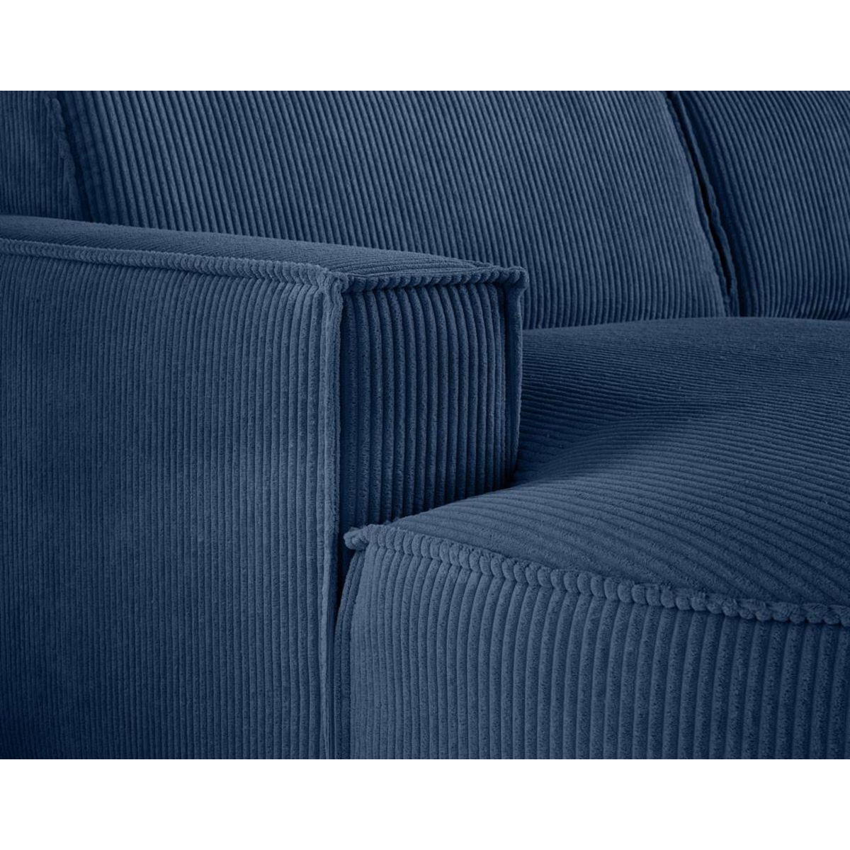 LISA DESIGN Spiaggia - canapé panoramique d'angle droit - 7 places - en velours côtelé