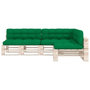 Voir la diapositive 3 : VIDAXL Coussins de canape palette lot de 7 Vert