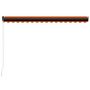 Voir la diapositive 4 : VIDAXL Auvent manuel retractable avec LED 450x300 cm Orange et marron