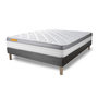 Voir la diapositive 3 : SEPTNUITS Matelas + sommier gris Memo Zen Mousse à mémoire de forme 5 zones de confort MAXI épaisseur