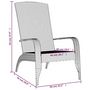 Voir la diapositive 6 : VIDAXL Chaise de jardin Adirondack Gris Resine tressee