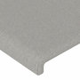 Voir la diapositive 5 : VIDAXL Tete de lit a LED Gris clair 103x16x118/128 cm Tissu