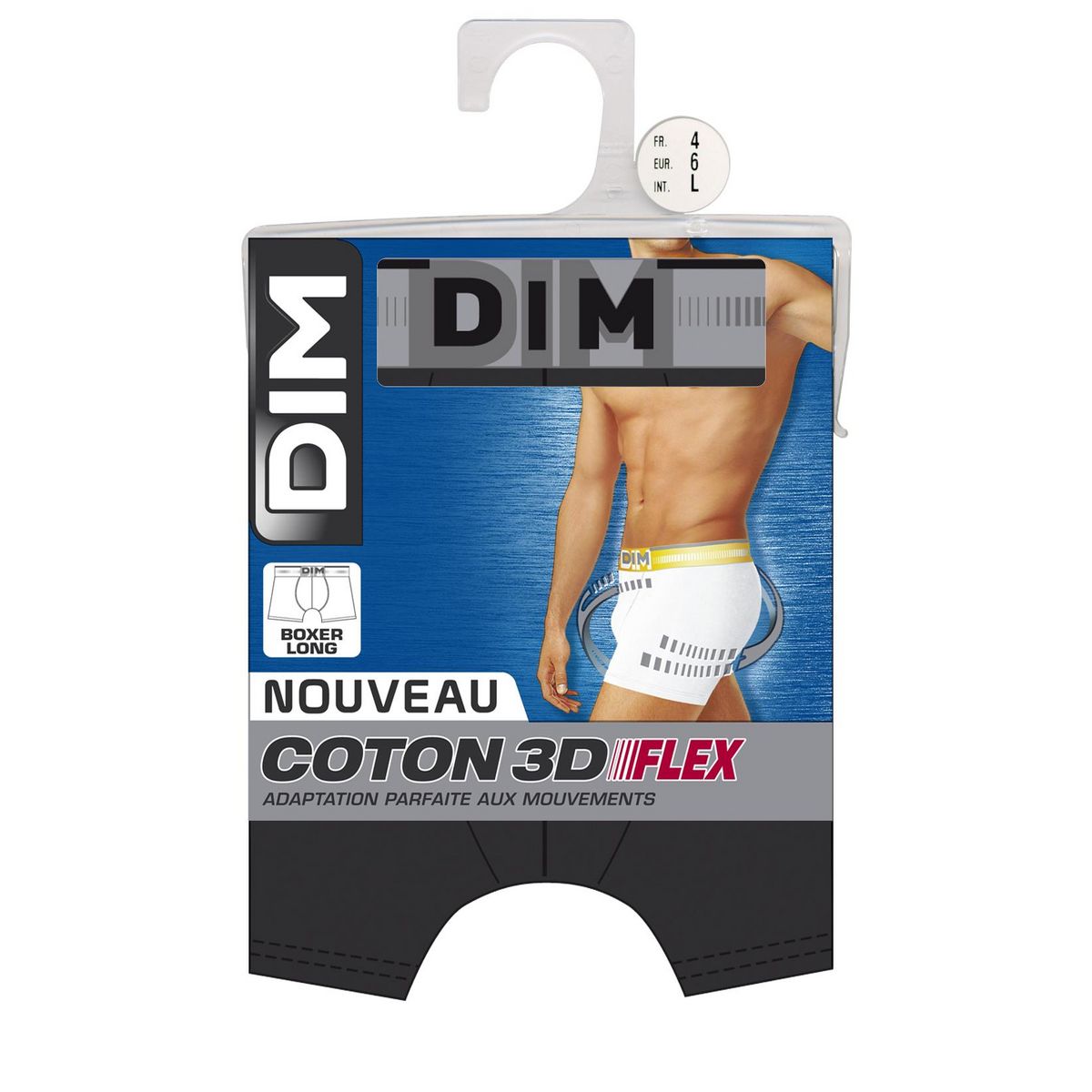 DIM Boxer long en coton 