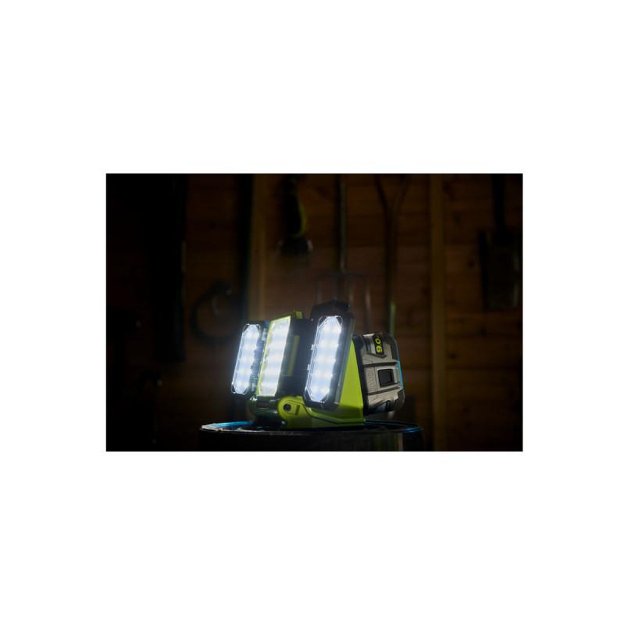 Voir la diapositive 2 : Ryobi Pack ryobi triple panneau lumineux led hybrid 3000 lumens filaire et sur batterie 18v rlph18-0 - 1