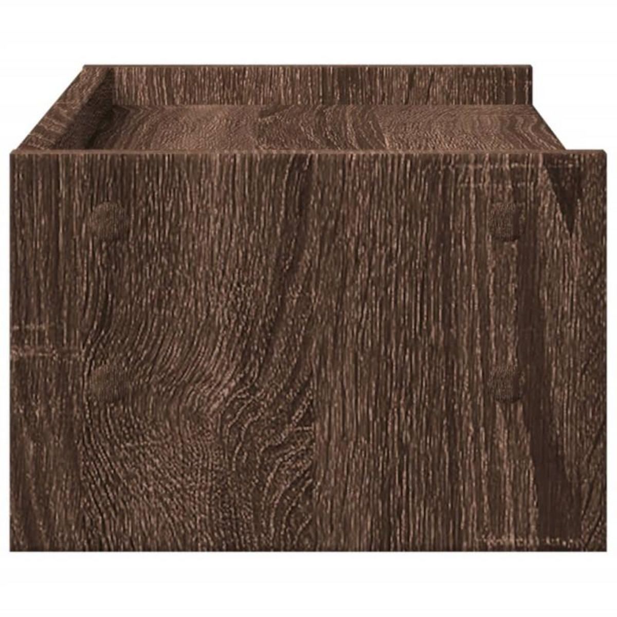 VIDAXL Support de moniteur chêne marron 42x24x16 cm bois d ingénierie