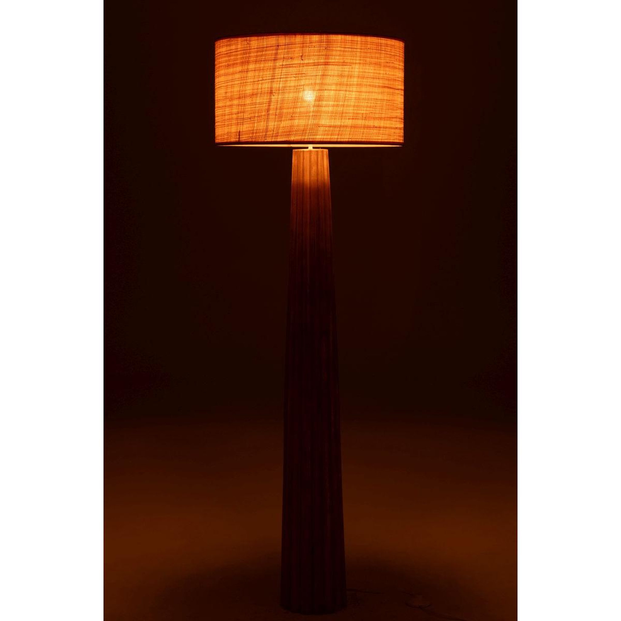 Voir la diapositive 3 : J-LINE Lampadaire parapluie en bois  ailanthus  157cm naturel
