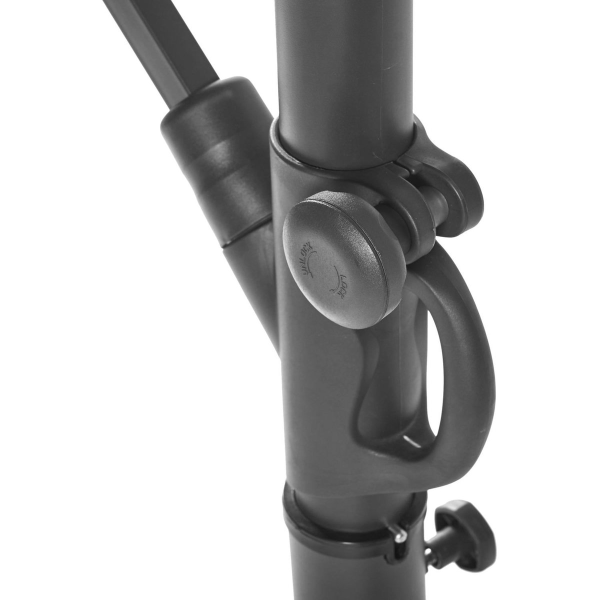 GARDENSTAR Parasol déporté rectangulaire gris argent IMERO 