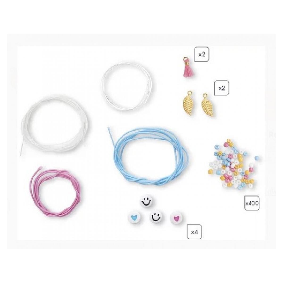 Juratoys-Janod 6 bijoux fleurs en perles a creer