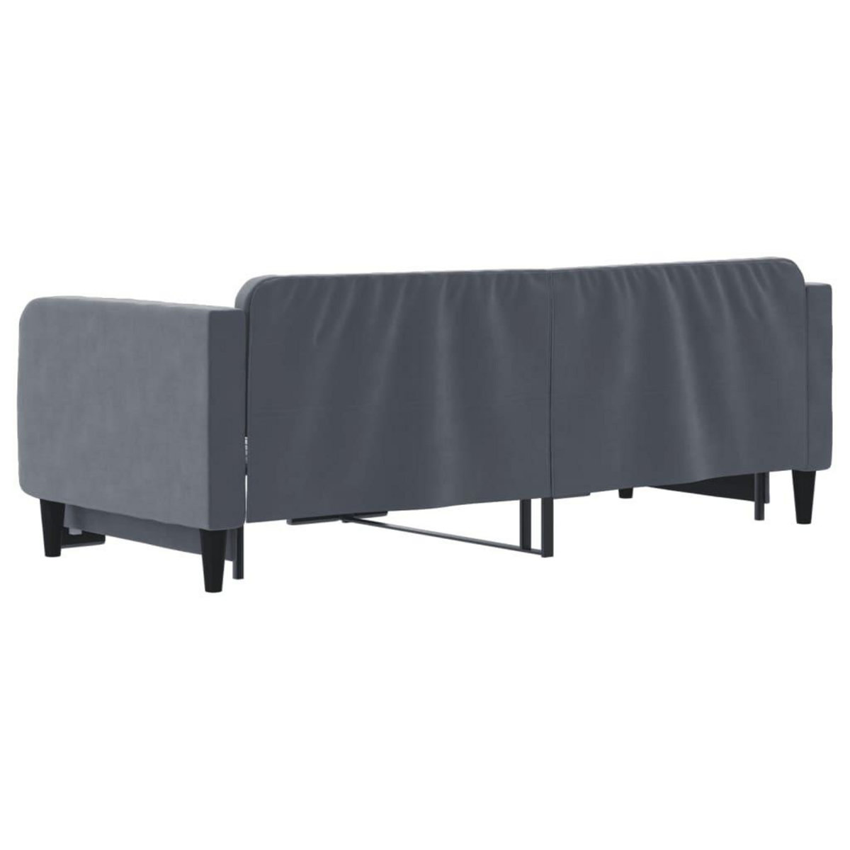 VIDAXL Lit de jour avec gigogne sans matelas gris fonce 90x200 cm