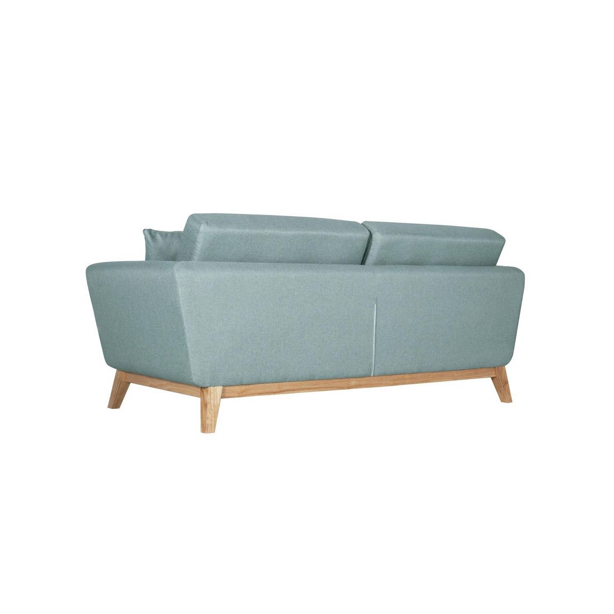 CONCEPT USINE Canapé scandinave 3 places et 2 coussins en tissu vert d'eau HOGA