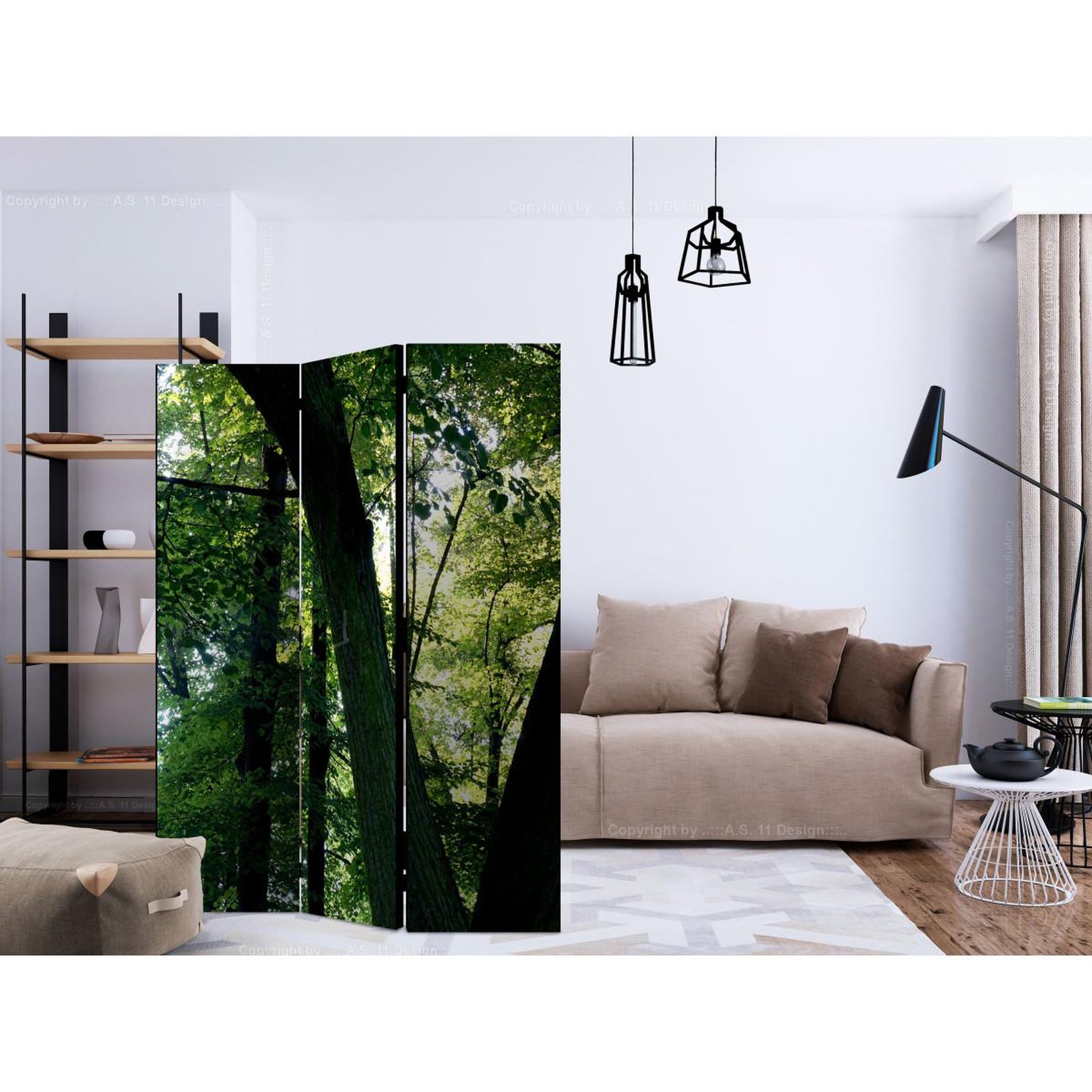 Voir la diapositive 2 : Paris Prix Paravent 3 volets  spring in the park  135x172cm