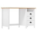 VIDAXL Bureau Hill avec 3 tiroirs 120x50x74 cm Pin solide