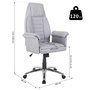 Voir la diapositive 3 : HOMCOM Fauteuil de bureau ergonomique hauteur réglable roulettes pivotantes 69 x 68 x 126 cm gris
