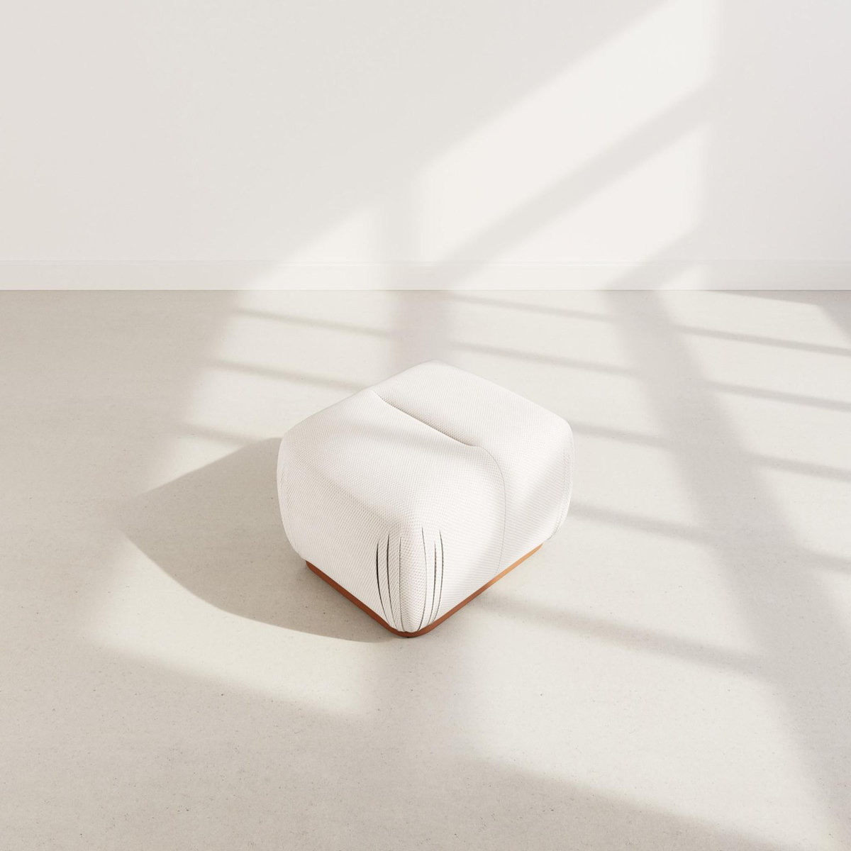 LISA DESIGN Penelope - pouf en velours texturé