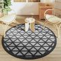 Voir la diapositive 3 : VIDAXL Tapis d'exterieur ARAKIL noir Ø160 cm PP