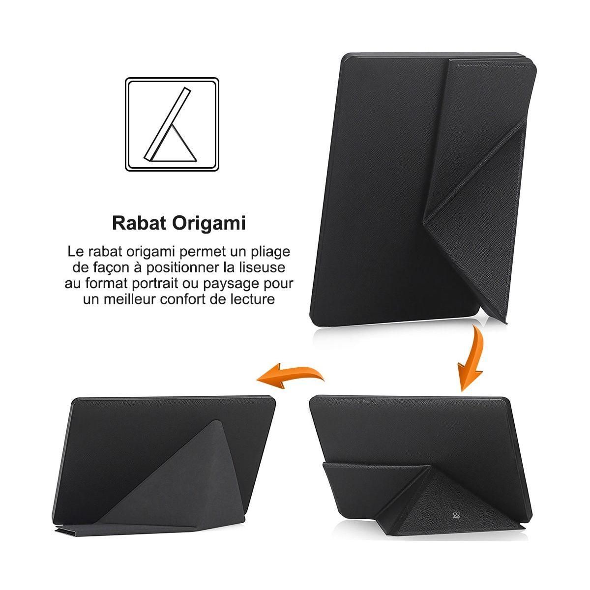 IBROZ Etui Origami Kindle Paperwhite 2021 Noir