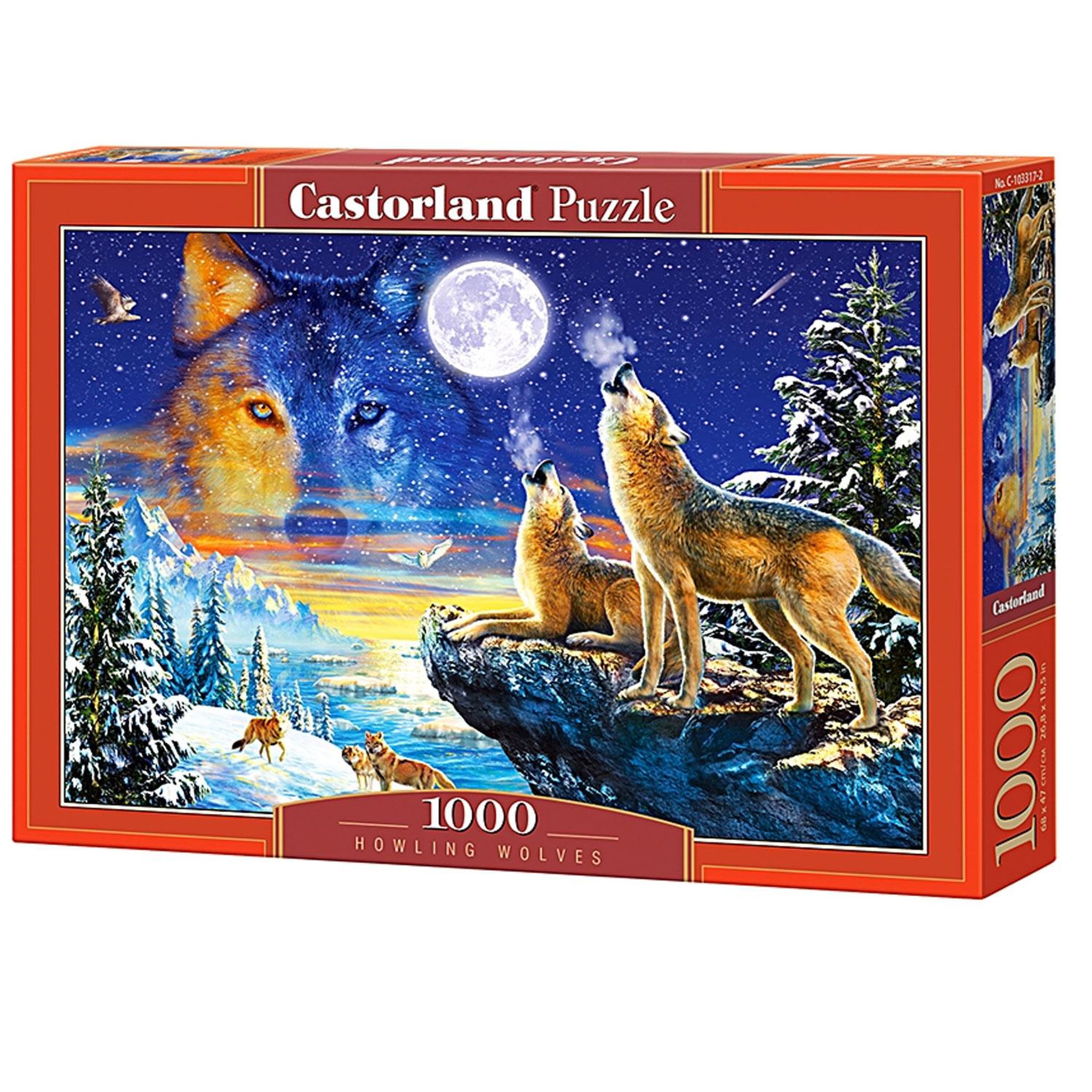 Voir la diapositive 2 : Castorland Puzzle 1000 pièces : Le hurlement des loups