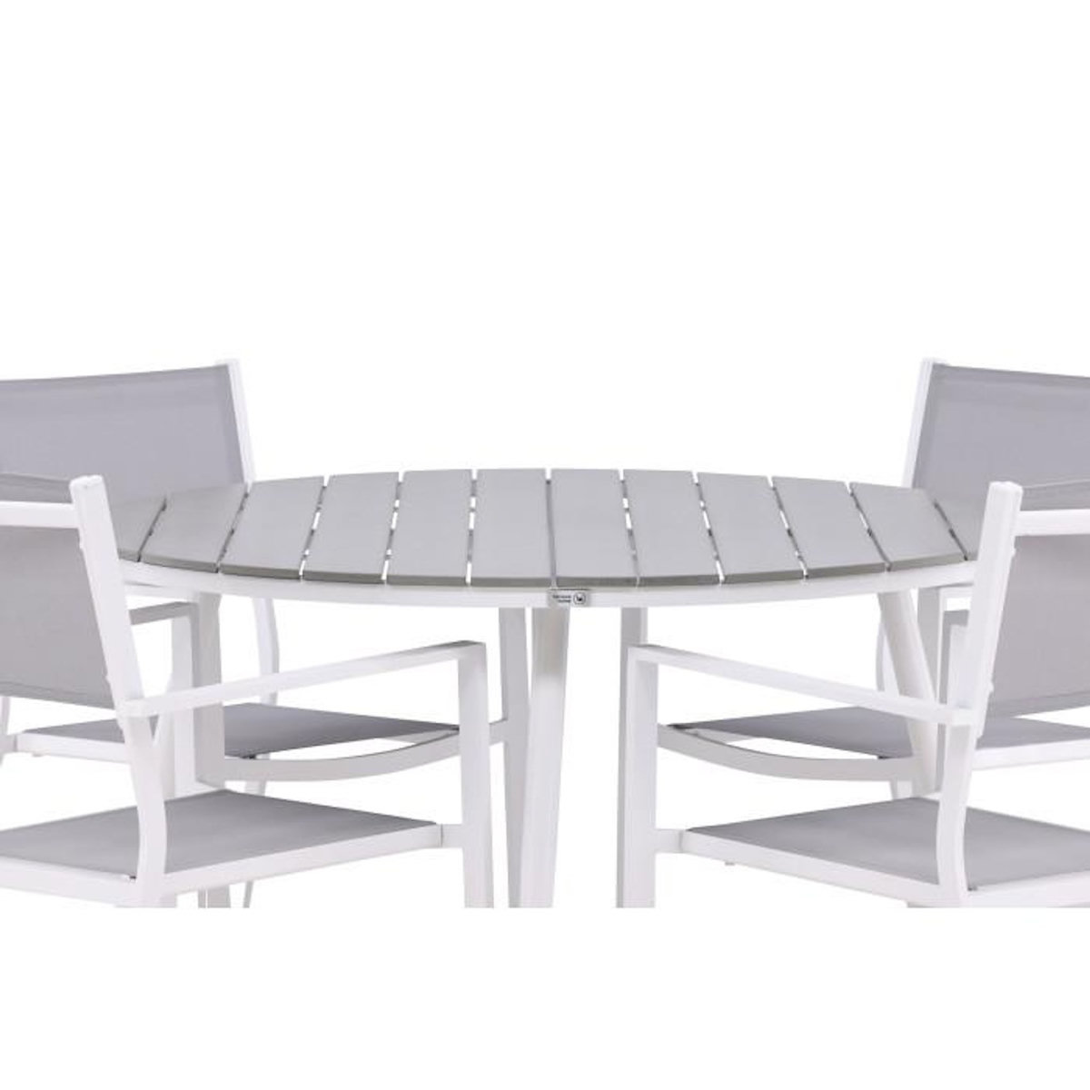 Paris Prix Ensemble Table de Jardin & 4 Chaises  Break & Copacabana  120cm Gris