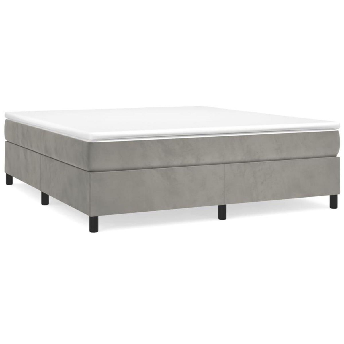 VIDAXL Cadre de lit sans matelas gris clair 200x200 cm velours