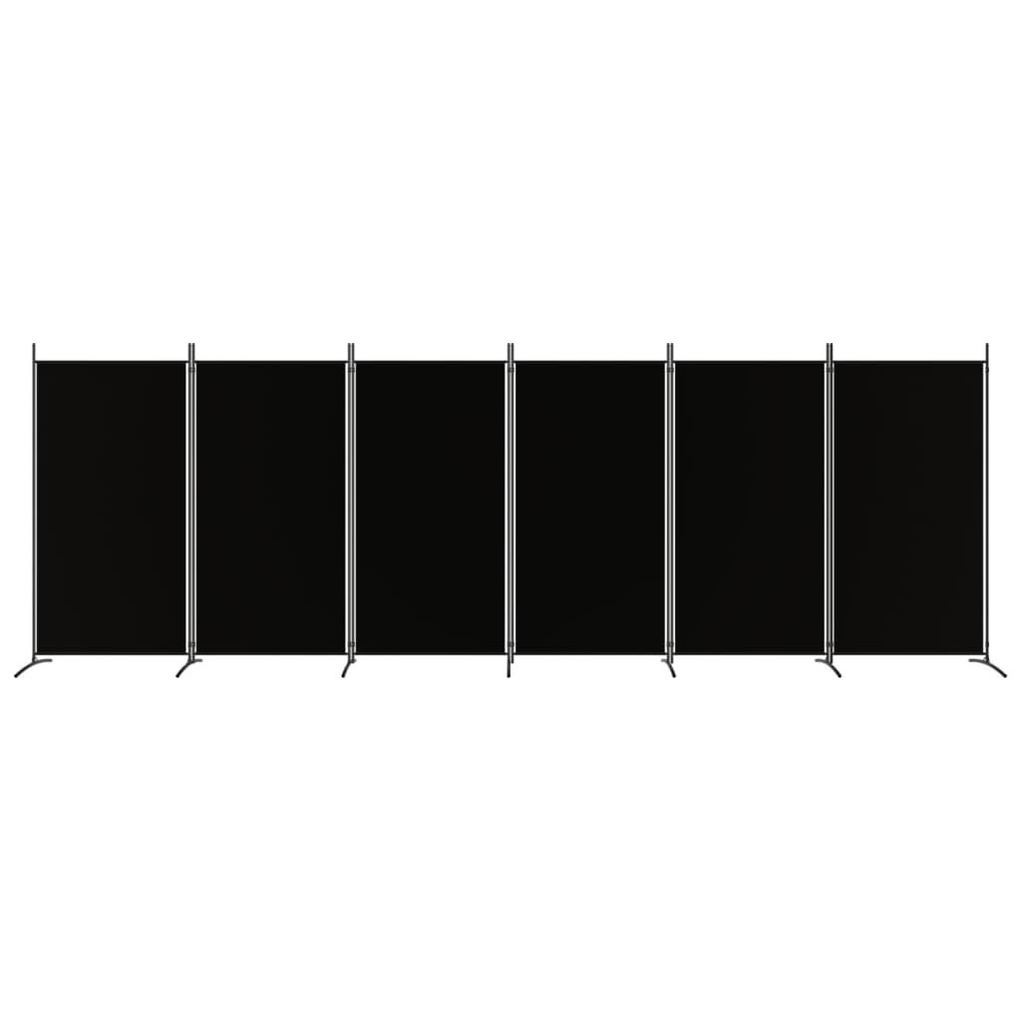 Voir la diapositive 3 : VIDAXL Cloison de separation 6 panneaux Noir 520x180 cm Tissu